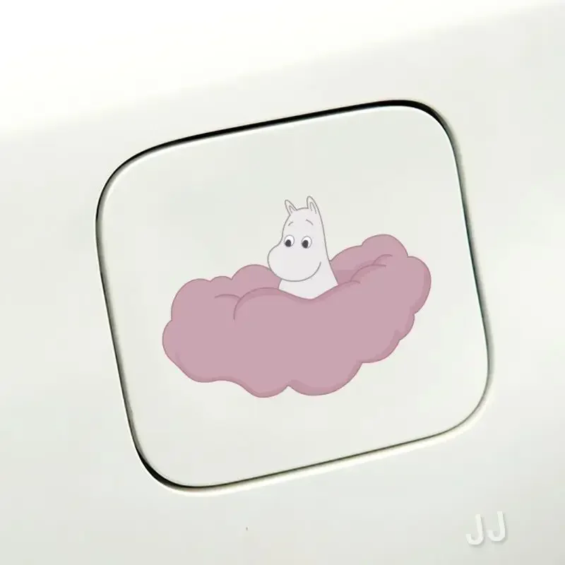 M-Moomins Cute Cartoon Waterproof Car Stickers Scratch Cover Decor Decals for Vehicle Doors Lovely Pattern Decorative Sticker view 5