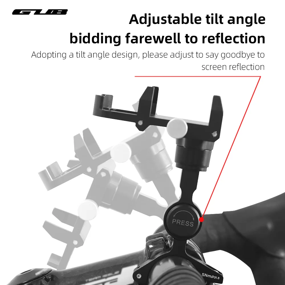 GUB PLUS 21 Motorcycle Bike Phone Holder Aluminum Alloy Cell Phone Holder Bracket Rotatable Adjustable Anti-slip Cycling Parts