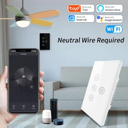 WiFi Ceiling Fan Light Switch Module Tuya Smart Interruptor Require Neutral Wire Adjust Speed Alexa Google Home Voice Control