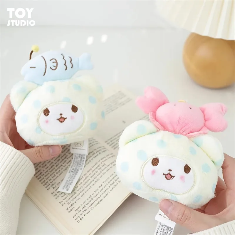 Echte Sanrio Marumofubiyori Bär Cinnamoroll Plüsch Spielzeug Schlüsselbund Kawaii Kleine Anhänger Schlüsselring Kinder Stofftiere Geburtstag Geschenke – Detail 6