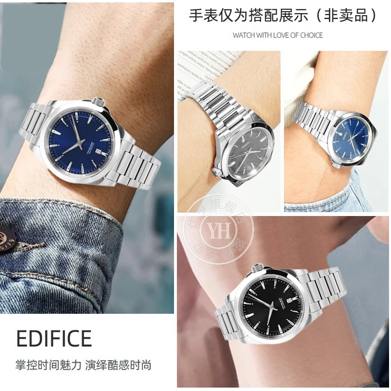 L3.830 نهاية منحنية حزام ساعة من الفولاذ المقاوم للصدأ ل لونجين كونكويست L3.830 سوار بحزام صلب 21 مللي متر HydroConquest استبدال أجزاء