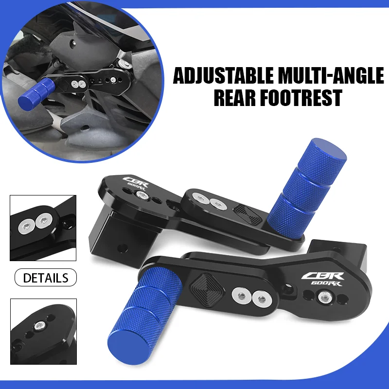 For CBR600RR CBR1000RR CBR1100XX Motorcycle Multi-angle Telescopic Rear Passenger Footrests Adjustable Foot Peg Pedals cbr600rr