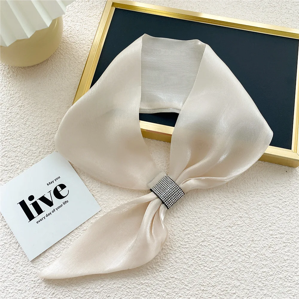 New Fashion Small Silk Scarf Women Spring And Autumn Summer Small Ear Scarf Luxury Tie Bag Band Headband Decoration Neck Scarf