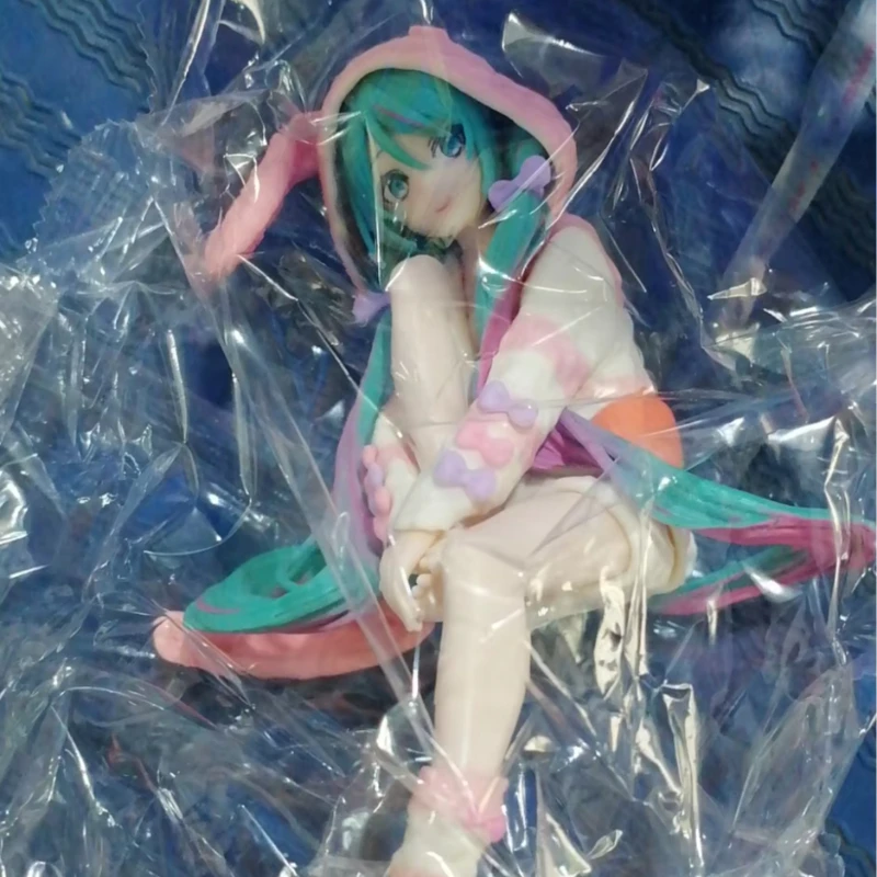 15CM Anime HATSUNE MIKU Figure Noodle Stopper Figure Rabbit Ear Pajamas Model Toy Japanese Dolls Aciton Figure Collection Gift - view 6
