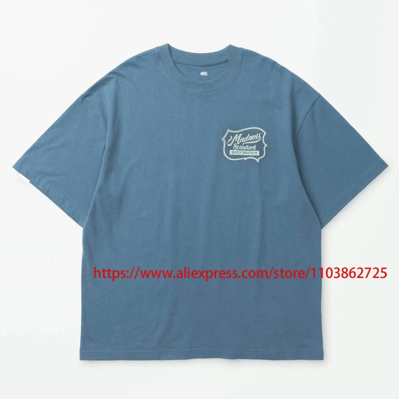 Camiseta de manga corta MDNS que combina con todo, estilo Harajuku, ropa informal japonesa sencilla, camisetas locas, envío el mismo día, verano