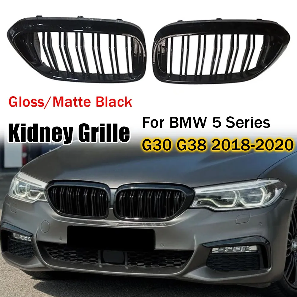 

Для BMW 5 серии G30 G38 седан G31 Touring 2017-2020 2x автомобильная решетка передняя решетка для почек двойная линия стиль 51137390863 51137390864