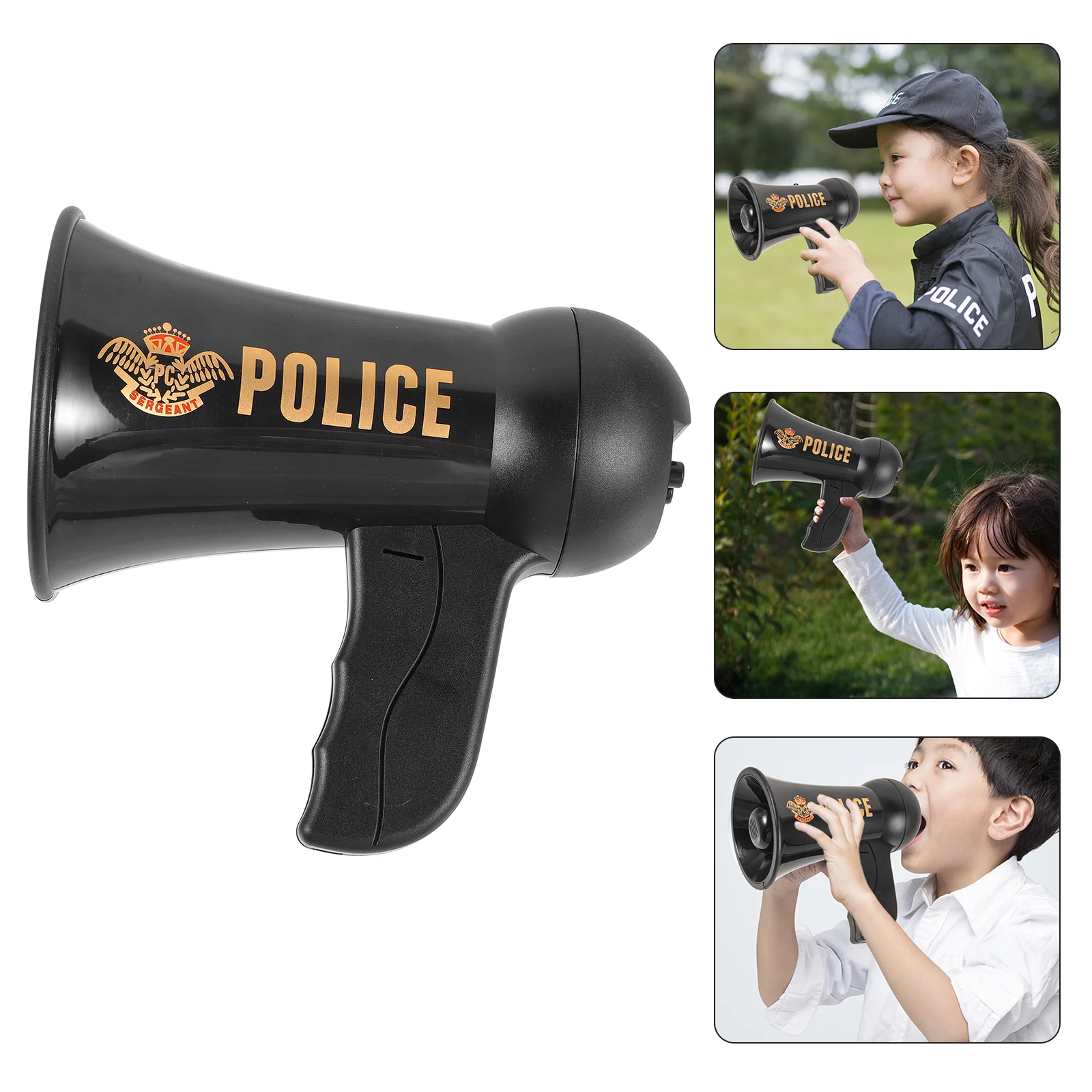 

Speakers Child Cosplay Loudspeaker Officer Costume Accessories Kids Game Props Pretend Trumpet Model Plastic Toy Dress