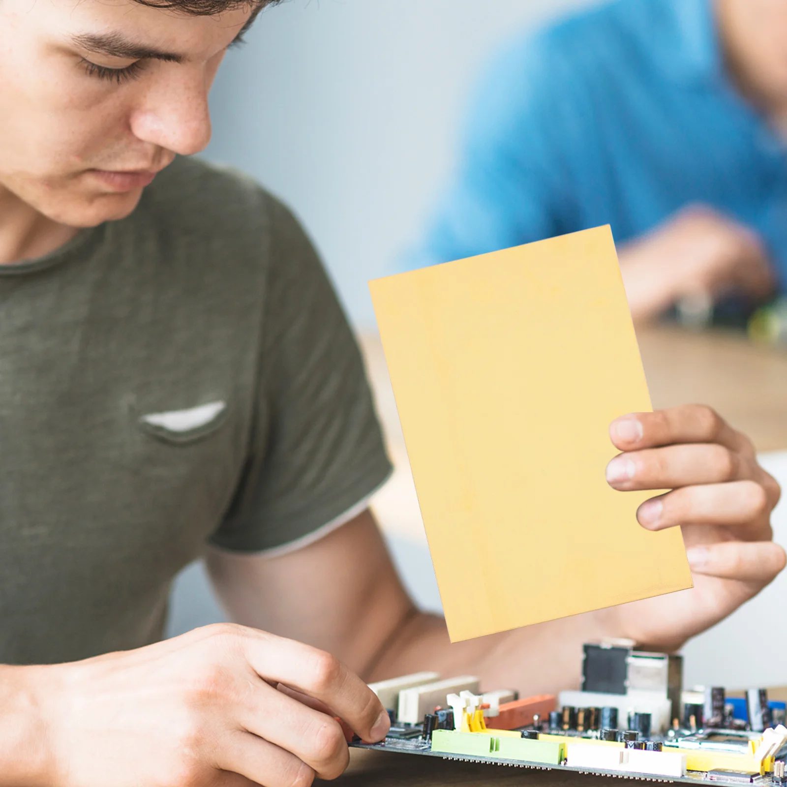 

2Pcs Brass Plates Craft Supply DIY Jewelry Electrical Repairs Industrial Metal Sheets Brass Plate for Crafts