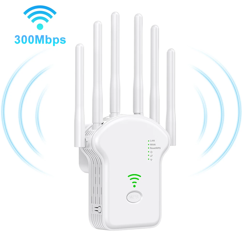 

300Mbps/1200Mbps Wireless WiFi Repeater Dual-Band 2.4G 5G Internet Range Extender with LAN/WAN Port WPS Router for Home Office