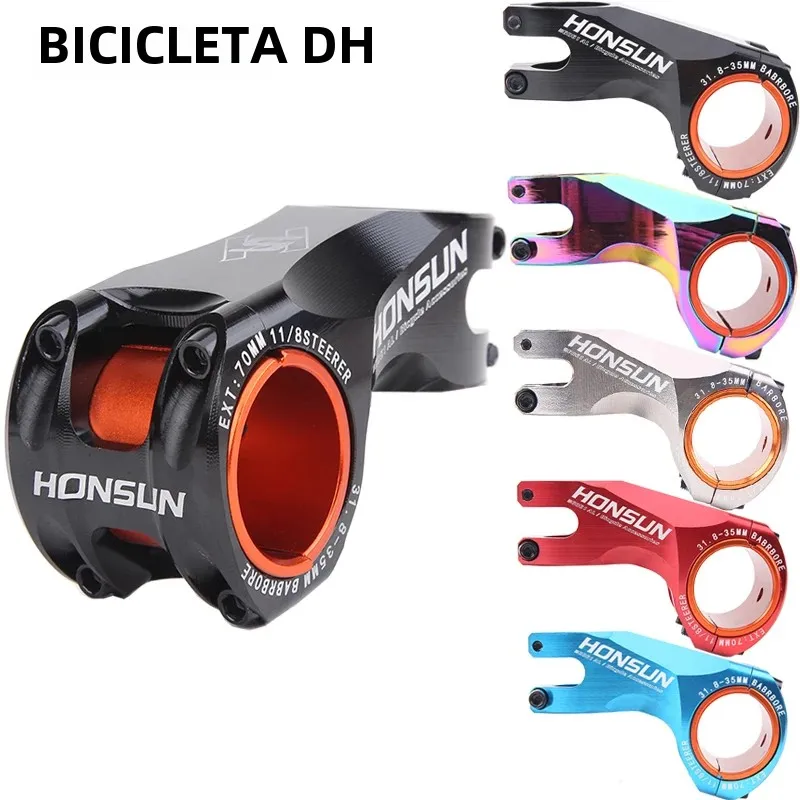 Tanks haste de bicicleta 31.8-35mm 70mm honsun cnc ultraleve mtb haste de bicicleta de estrada 17 graus aolly xc mtb guiador haste acessórios de bicicleta