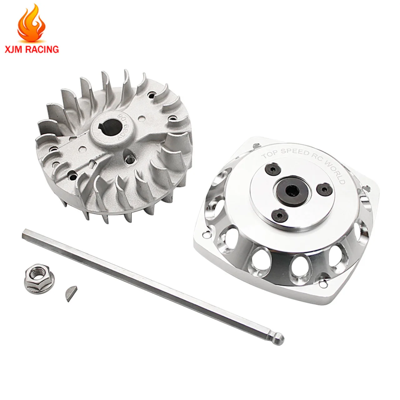 CNC Alloy Roto Start Pull Starter or Flywheel Kit Fit Zenoah CY Gas Engine for 1/5 HPI Rovan Km Baja 5b 5t 5sc Losi Rc Car Parts