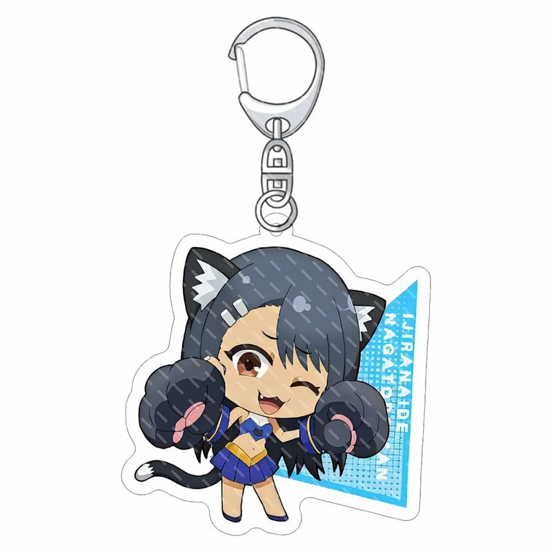 Anime Don't Toy With Me Miss Nagatoro Acrylic Keychain Hayase Nagatoro Figure Pendant Bag Charm Hanging Ornament Fans Merch Gift