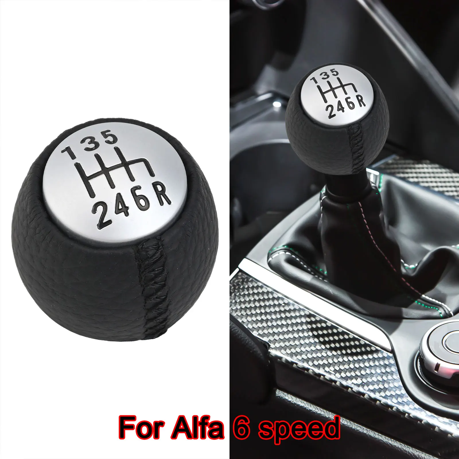 Ergonomic Design Shift Lever 147 Shift Lever 7*5*4cm 6 Speed Shift Luxurious Aesthetic Real Leather Construction