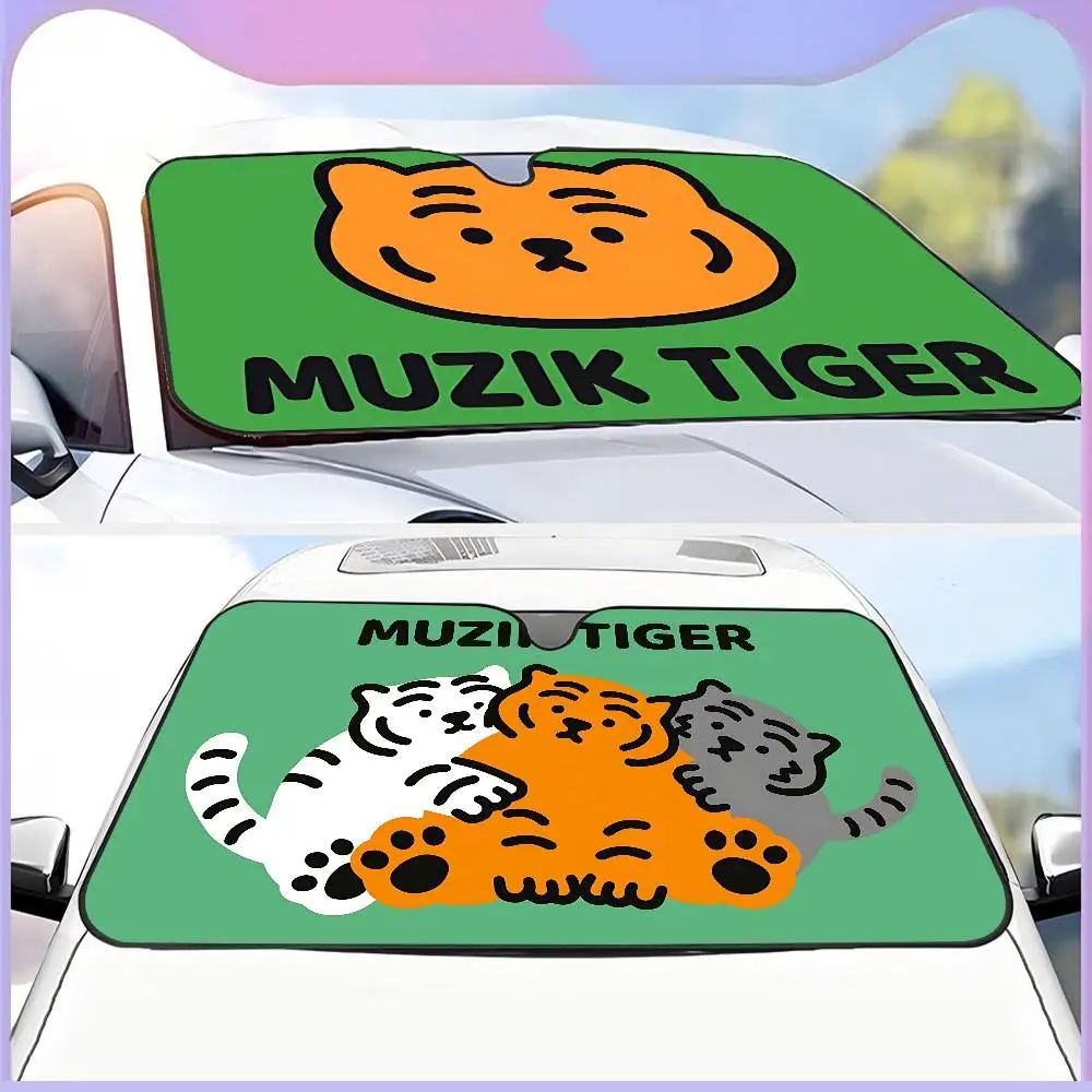 

Солнцезащитный козырек M-MuzikS Luxury T-TigerS для седанов, 51,2 x 27,5 дюймов, улучшенный автомобильный солнцезащитный козырек для лобового стекла