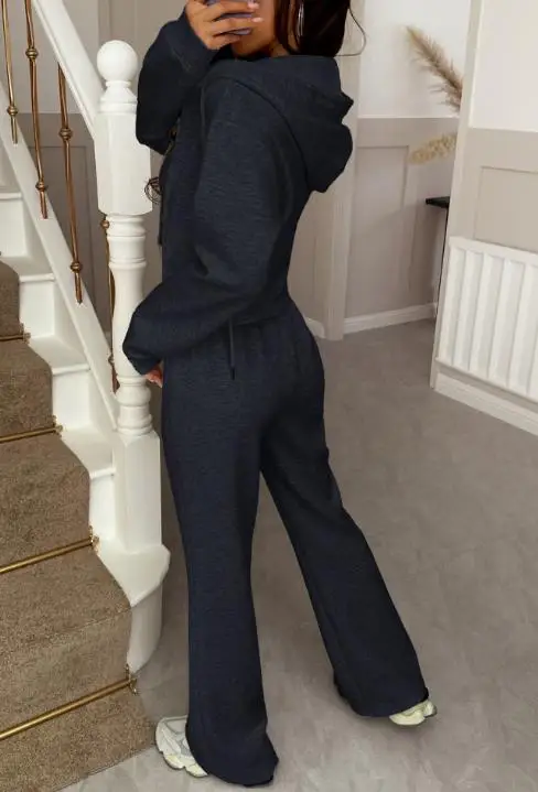 

2025 New Fashion 2 Piece Sets Womens Outfits Autumn Winter Leisure Vacation Hooded Sweatshirt Casual Pants Set Women's Clothing