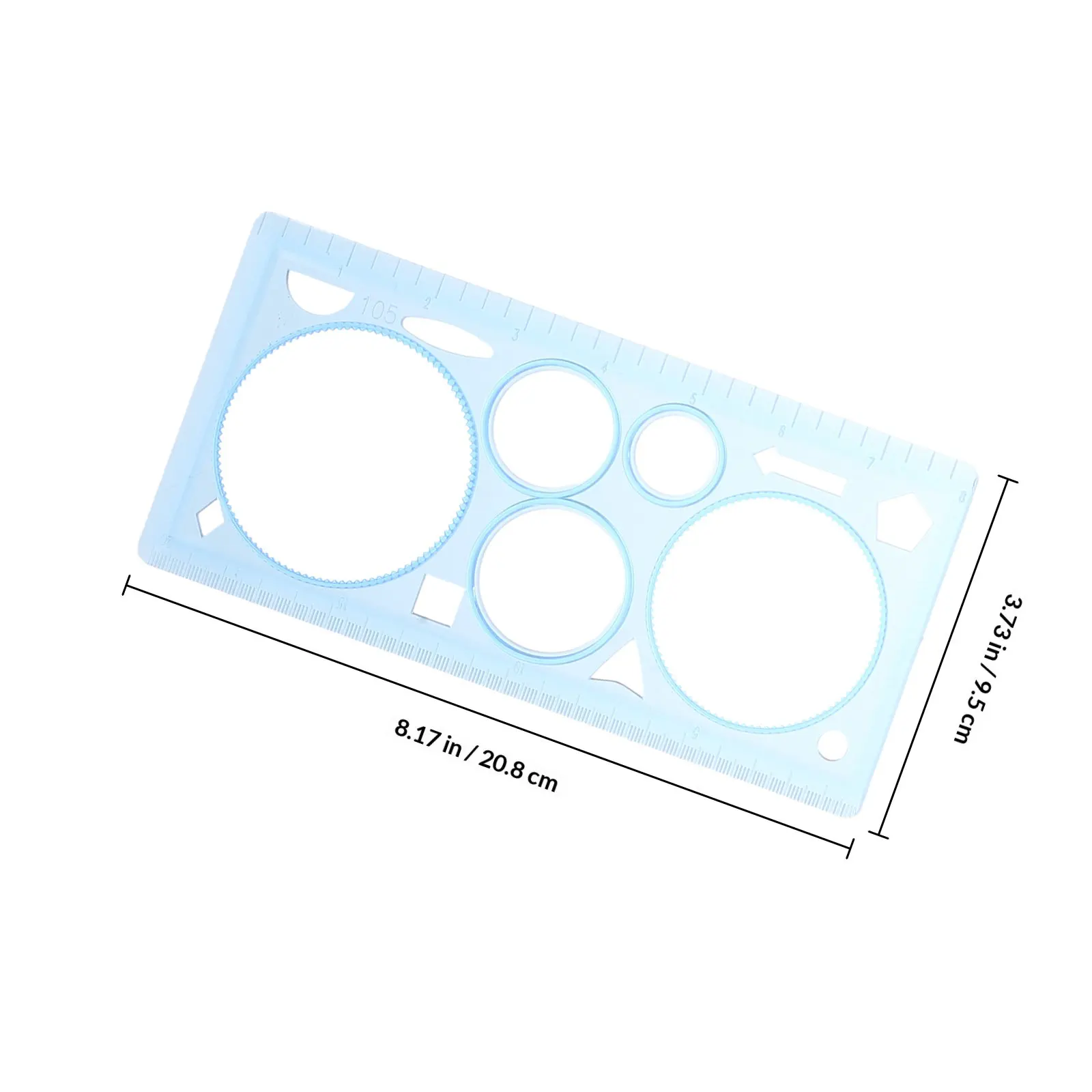 1Set Thickened Drawing Ruler Stencil Template Architectural Measuring Tool for Students Artists Engineering Drawing Supplies