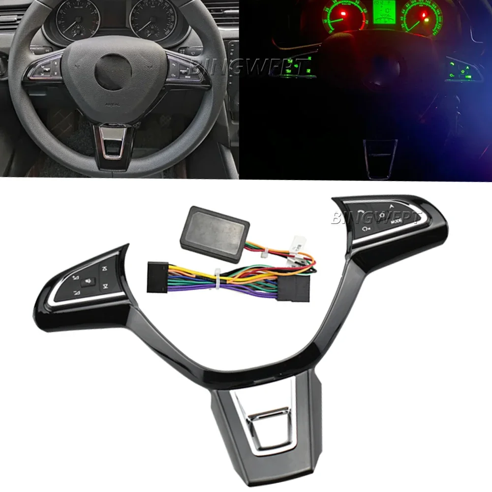 

For Skoda Superb Yeti Rapid Octavia Volume Phone Audio Switch Multifunction Steering Wheel Control Button Switch