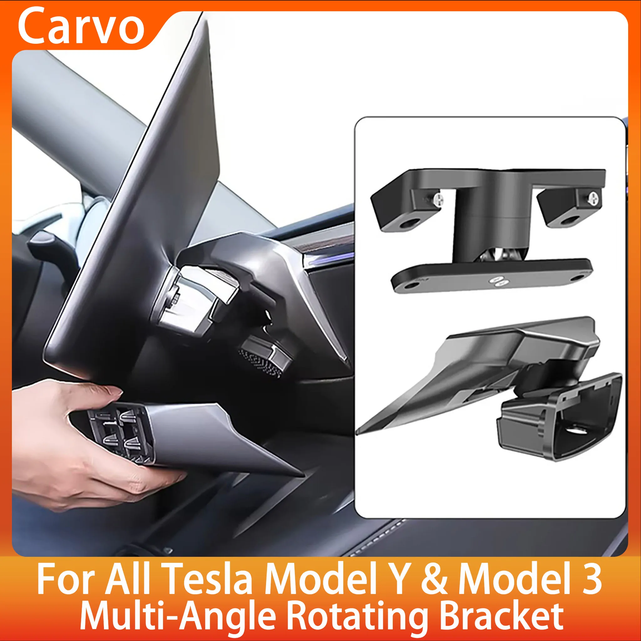 Screen Rotating Bracket for Tesla 2017-2024 Model Y Model 3 Swivel Mount Highland Display Rotating Kit Monitor Rotate Holder