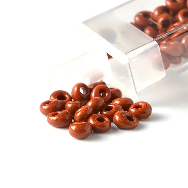 10 g/tubo japonés TOHO cuentas de semilla de vidrio 5mm cuentas de semilla de vidrio en forma de Magatama para bordado joyería hecha a mano