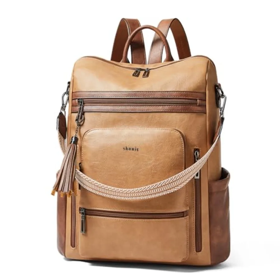 

Vegan Leather Laptop Backpack for Women 15.6 inch Work Backpack Fashion Travel Backpack Purse for Business College