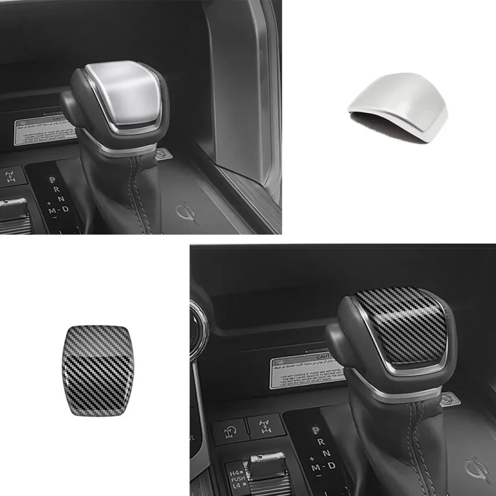 

For Toyota Land Cruiser 300 LC300 2022 2023 2024 ABS Carbon/Matte Car Gear Shift Knob Gear Head Cover Trim Sticker Accessories