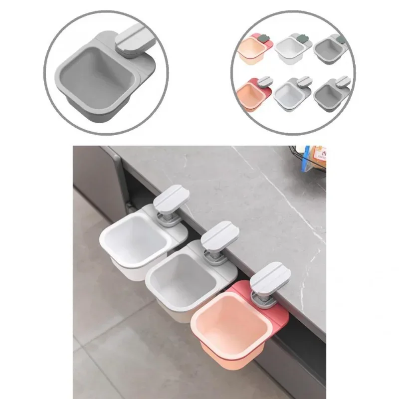 Trash Tray Rotation Desk Dustbin Small Size Widely Applied  Useful Plastic Under Table Trash Tray Desk Trash Can