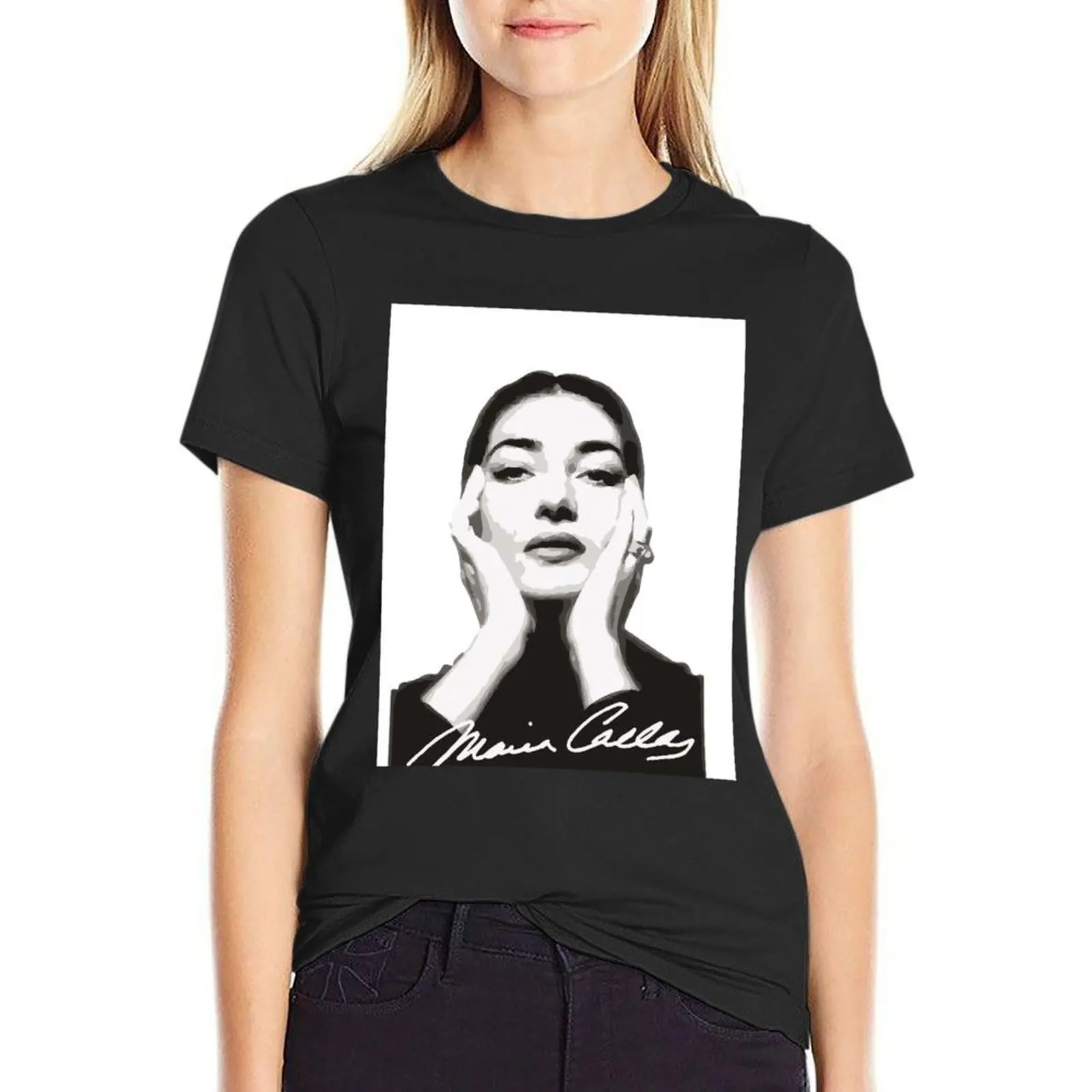 Maria CALLAS T-Shirt cute tops funny Women t shirt