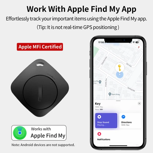 Imagen 2 del producto Rastreadores de mascotas Bluetooth, localizador de artículos funciona con Apple Find My Global Network Smart AirTag para sistema IOS Buscador de artículos para llaves