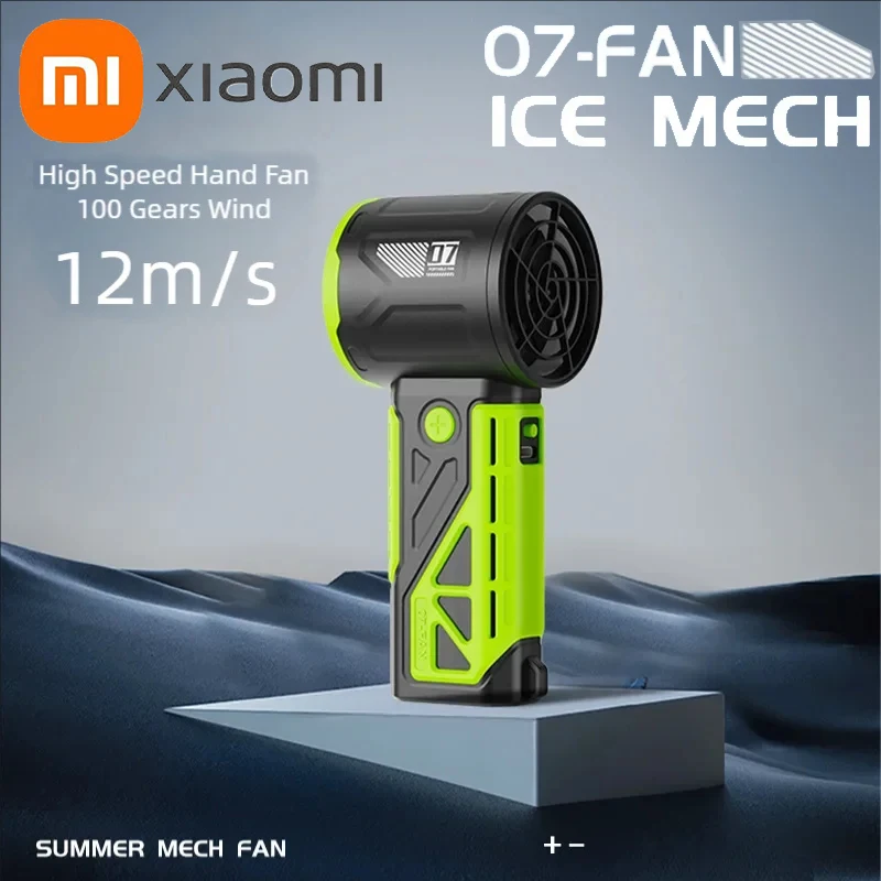 

Xiaomi USB Hand Fan Creative Mecha Candy Color Mini Portable High Speed Handheld Fan for Outdoor Hiking Traveling 100 Gear Wind