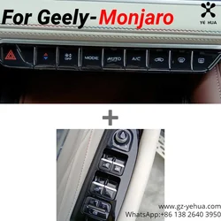 For GEELY Monjaro Manjaro Xingyue L KX11 2021 2024 Drip Glue Button Stickers Air Conditioning Button Protection Stickers Patch