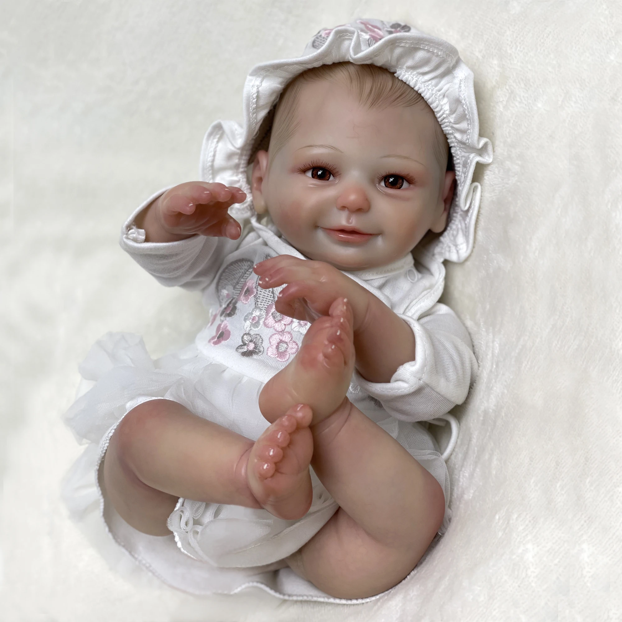 

20 Inch Bebe Reborn Dolls Soft Vinyl Handmade Painted Lifelike Newborn Bebe Boneca Renascida Brinquedo