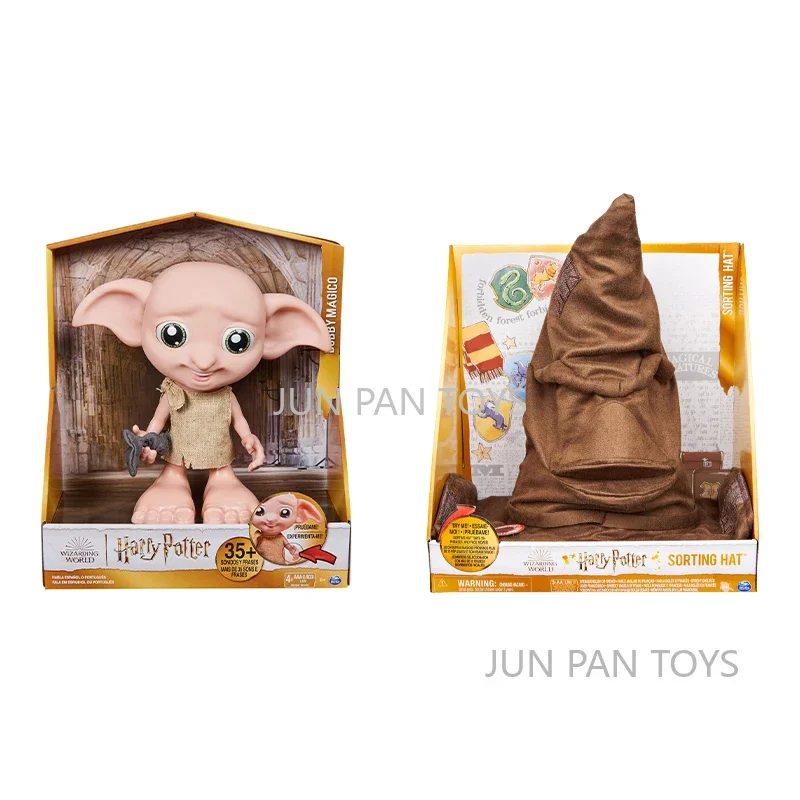 Muñeco de elfo interactivo de Harry Potter Dobby del mundo mágico con calcetín, sombrero de clasificación parlante, juego de simulación, vestido elegante para chico, juguete de juego de rol