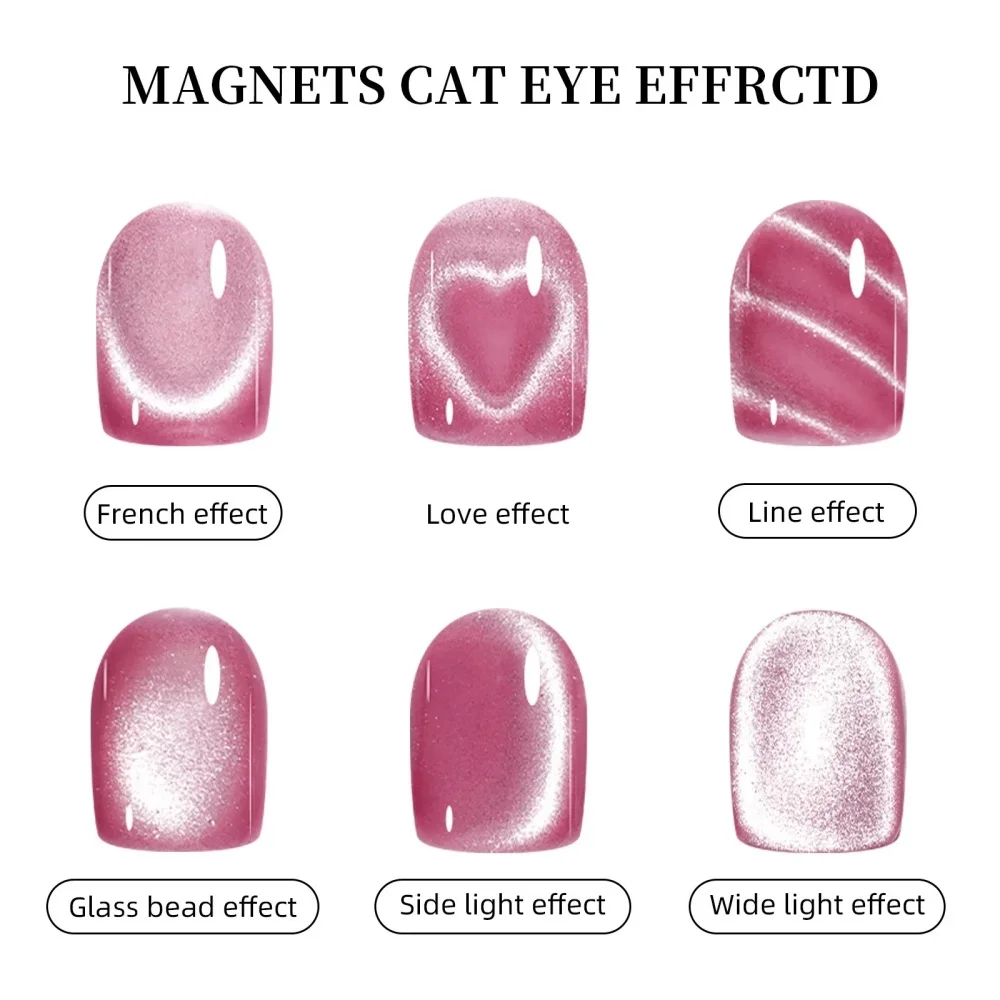 Y‑Shaped Heart Shape Nail Art Magnet Pen Double Line Snake Moon Cat Eye Effect Tool for Magnetic Gel Polish DIY Salon Manicure