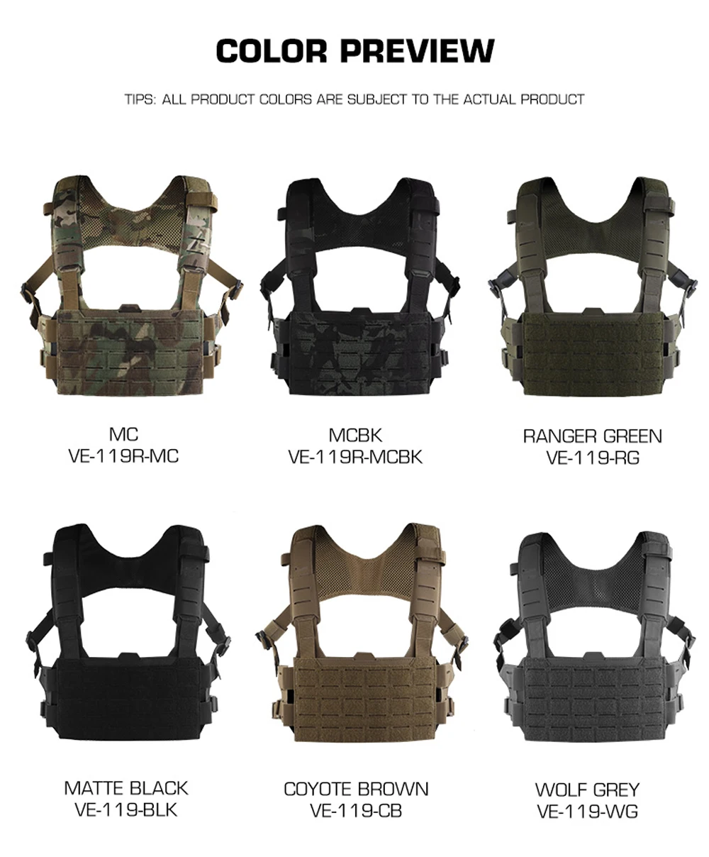 Taktische Brusttasche mit Modularem, Skalierbarem MOLLE-Frontpanel, Atmungsaktive HX-Weste für Outdoor-Jagd und Airsoft – Detail 20
