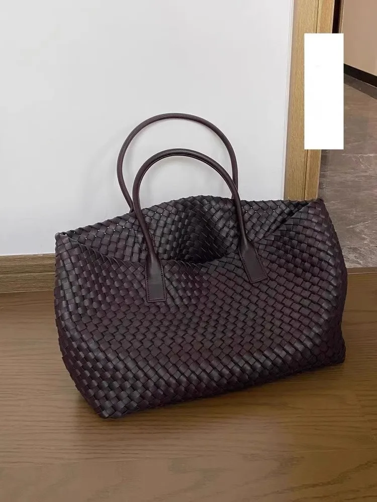 

Faionable Large Tote Bag 2025 Summer New Simple High Capaci Woven Bag Handheld oulder Bag Trendy Design Casual Purse