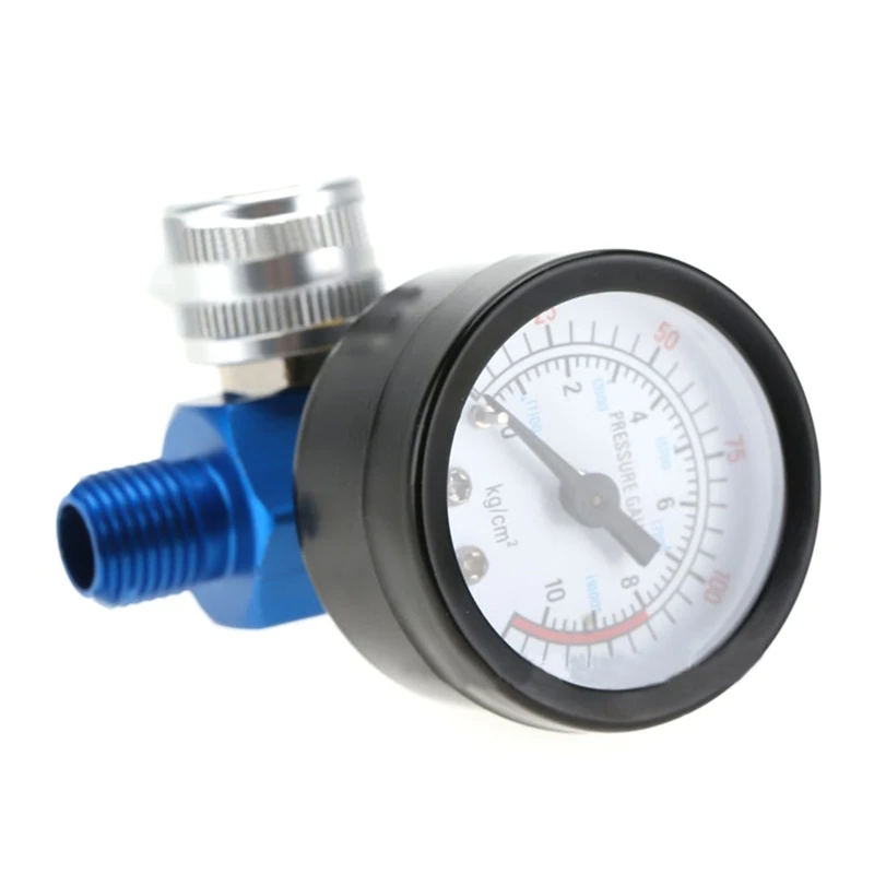 Compact- Air Compressor 1/4” Paint Air Pressure Regulator Pressure Gauge Pneumatic Tool Accessory Metal Made Dropship