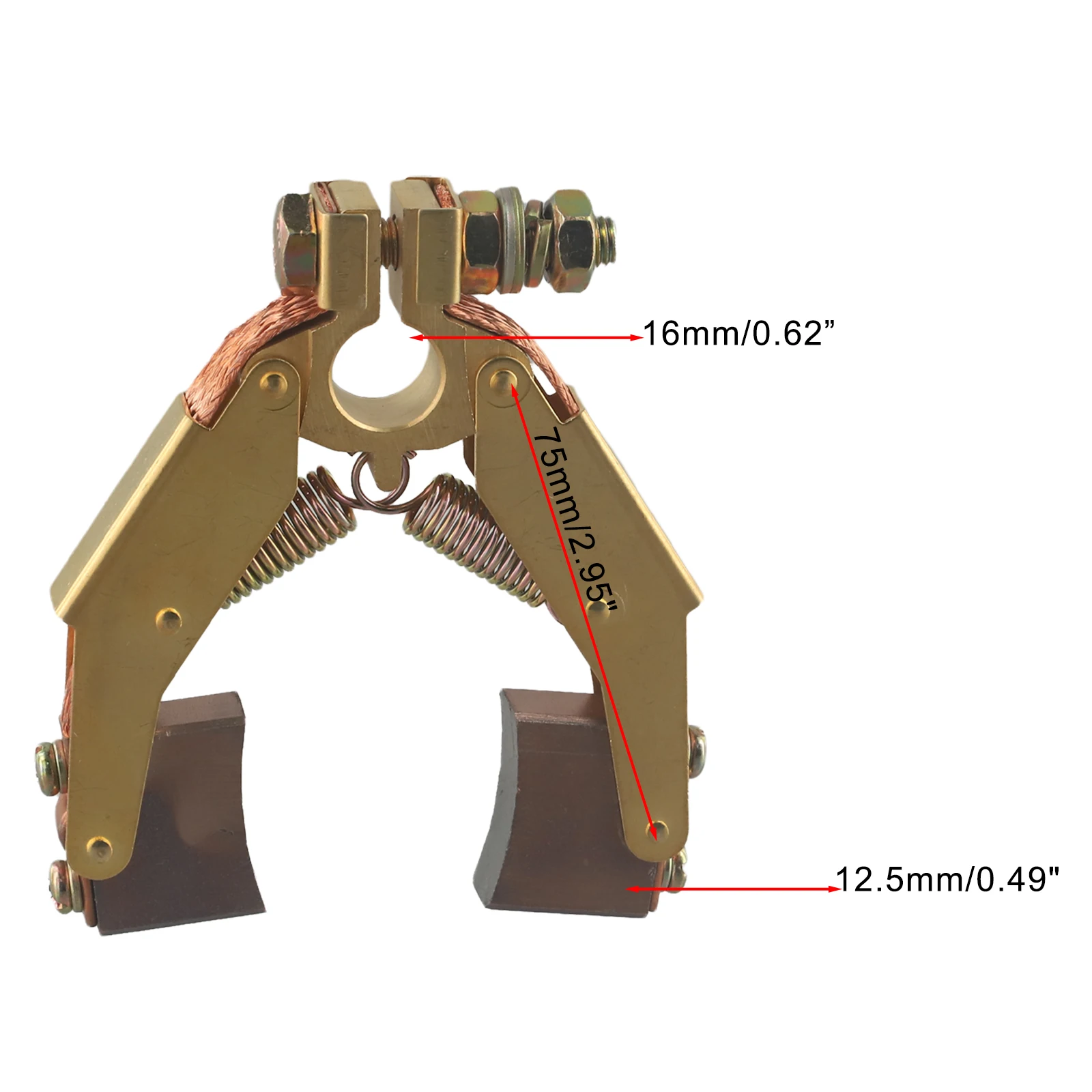 전기 모터용 V 자형 구리 다리미 브러시, 헤링본 브러시 거치대, 스트랜더 12.5x32mm 카본 브러시 거치대, 1 개