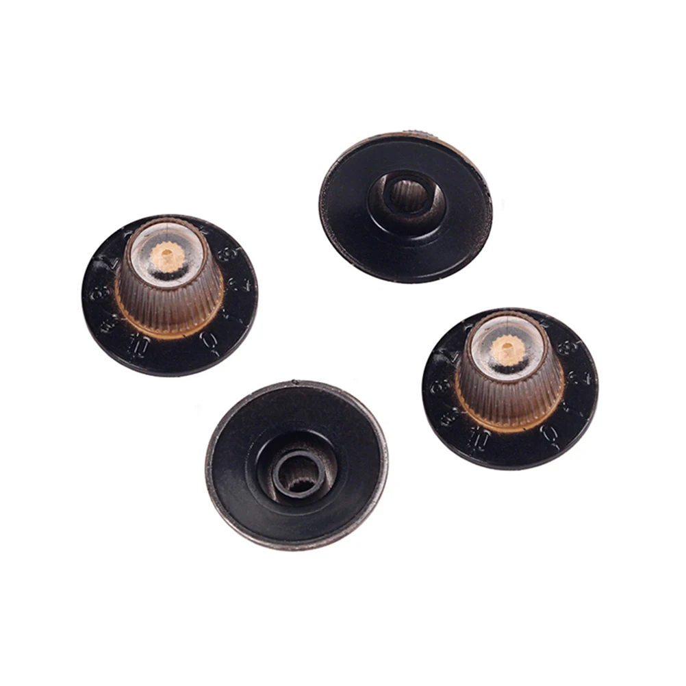

4 Pcs High Neck Knob Head Control Amplifier Knobs Effect Pedal Black for Guitar