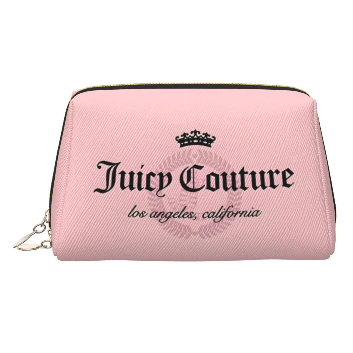 Bolsa de Maquillaje J-Juicy-C-Couture, Bolsa de Cosméticos con Cierre, Bolsa de Cosméticos de Viaje Grande de Cuero, Bolsa de Cosméticos Portátil para Mujer
