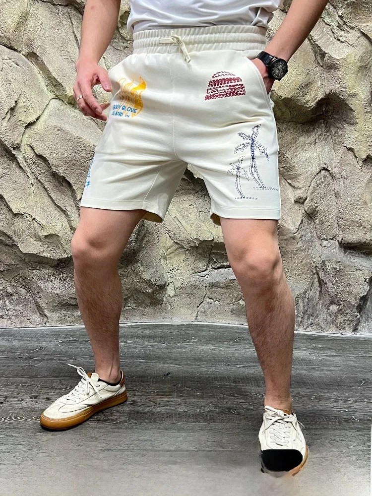 

Trendy North America! High-end Men's Casual Elastic Waist orts Summer Versatile Loose Fit Straight Leg ort Pants