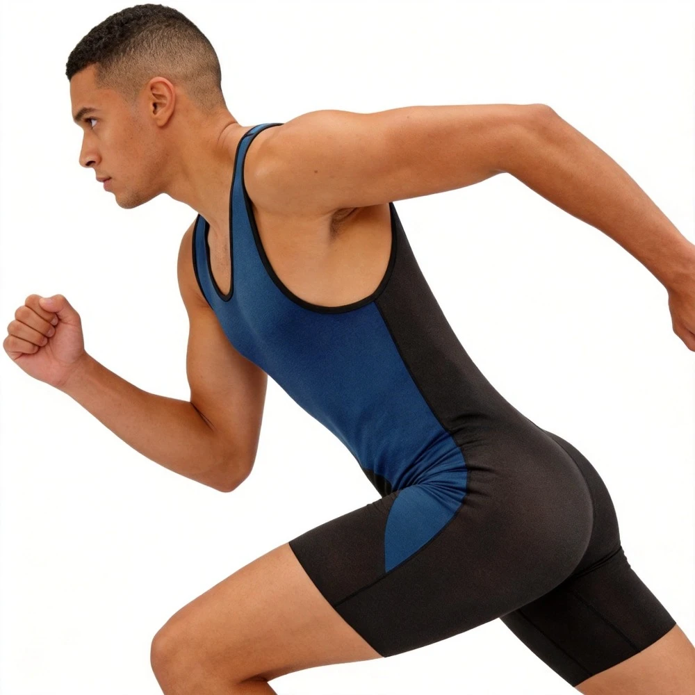 

Men’s Wrestling Singlet Trainning Racing Suit Powerlifting Sleeveless Apparel Running Gym Fitness Boxing Sport Skinsuit Tights