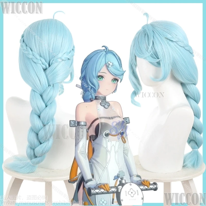 

Seeedd Косплей Игра Zenless Zone Zero Аниме Одежда Высокое Каваи Синтетический Длинный Синий Хвост Парик Головные Уборы Волосы Хэллоуин