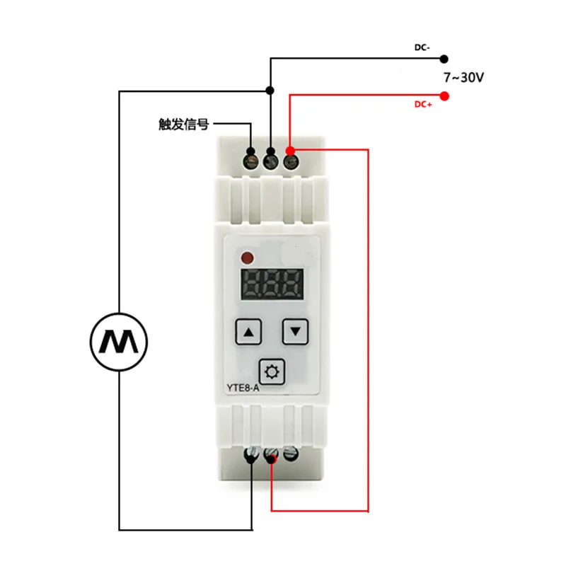 

Rail Type Delay Time Relay Module 5V12V24V Trigger Timing Cycle Digital Display Multi-function Switch