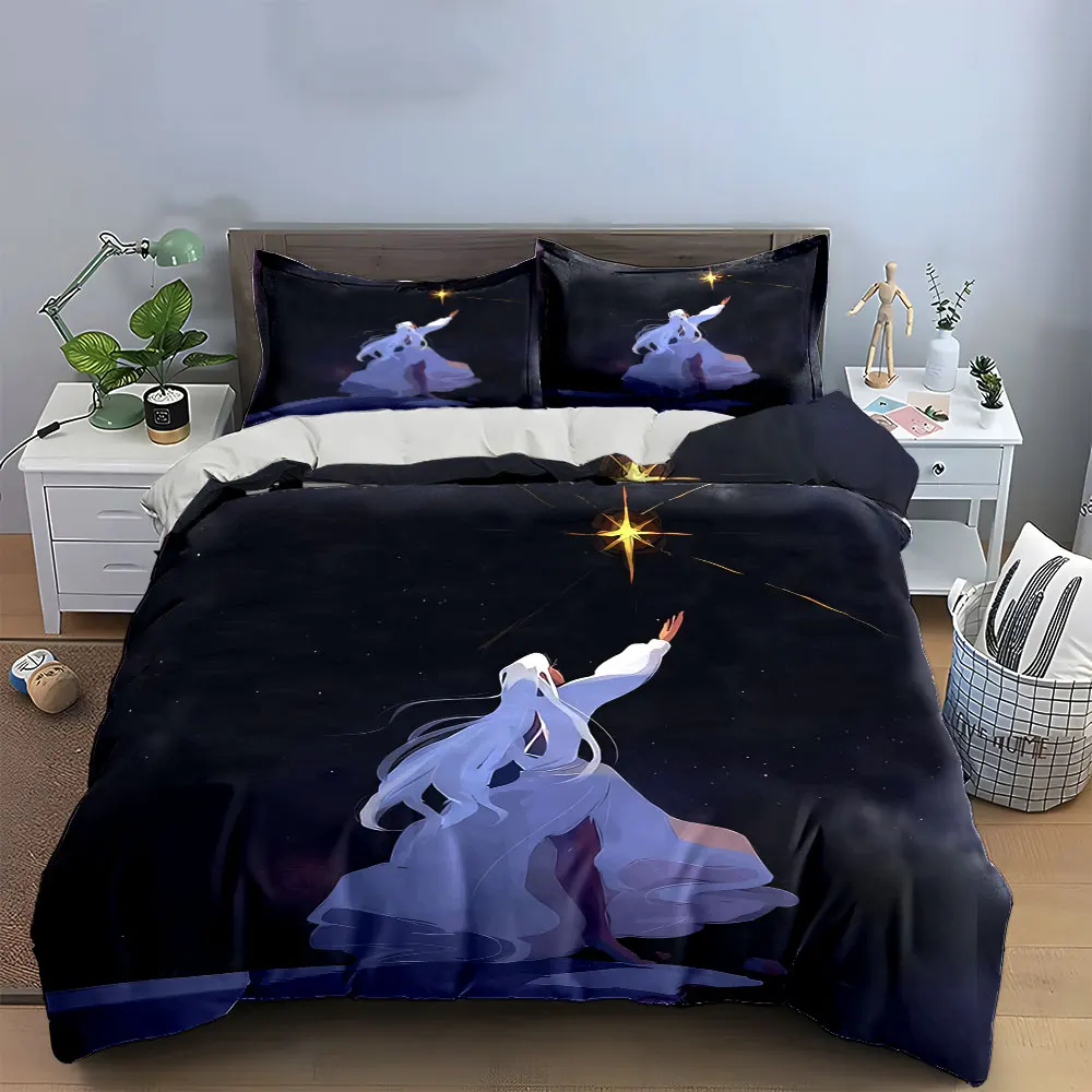 

Starry Night Art Decor Set Bedding Set with 1 Duvet Cover 2 Pillowcases Single Double King Queen, Gift