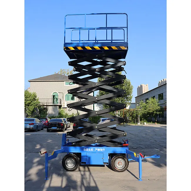 High Capacity Mobile Towable Scissor Lift for Electrical HVAC and Facility Repair Work