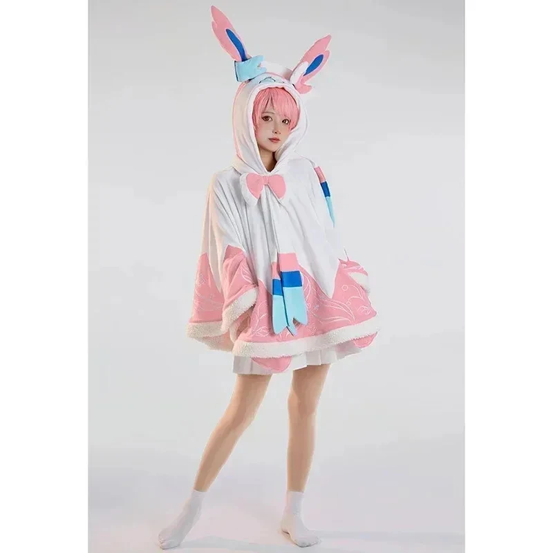 

New Halloween Cosplay Costume Anime Sylveon Kawaii Cloak Hooded Blanket Live Youtuber Ninfia Nymphali for Women Girl 2026★