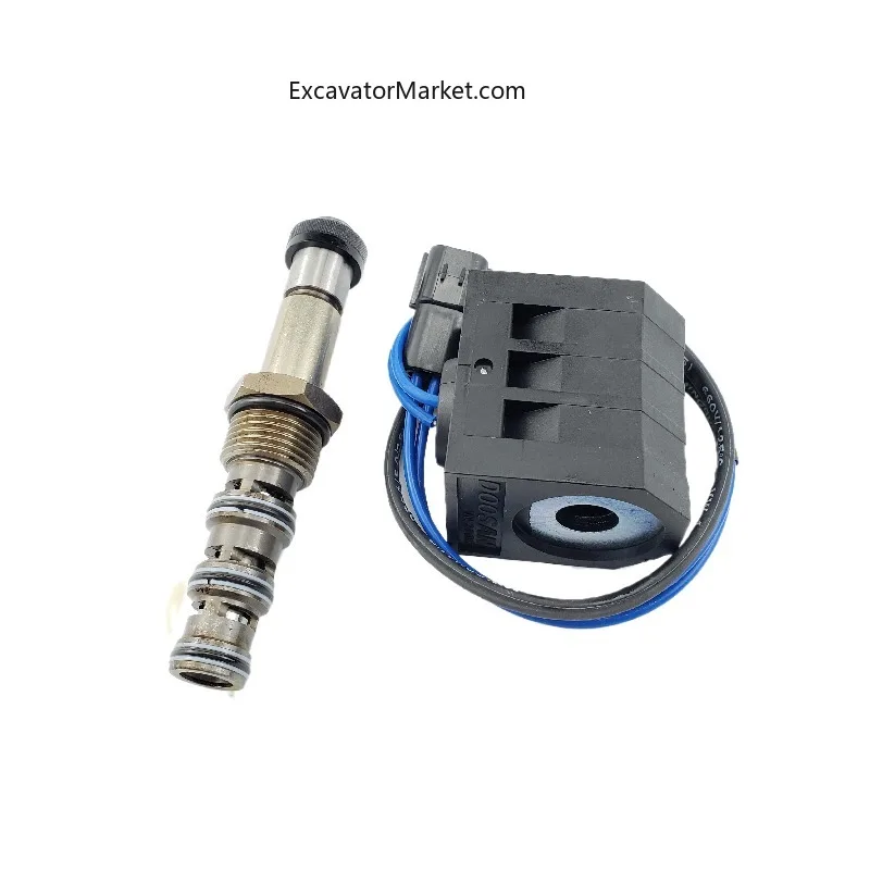 For Excavator Doosan daewoo55 150 215 225 300-5/7/9 Pilot safety lock solenoid coil valve Excavator Parts Excavator Accessories