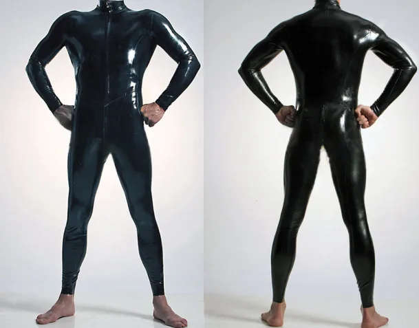 

Latex Rubber Anzug Cosplay Catsuit Schwarz Bodysuit Zentai 0.4mm Suit Party S-XXL