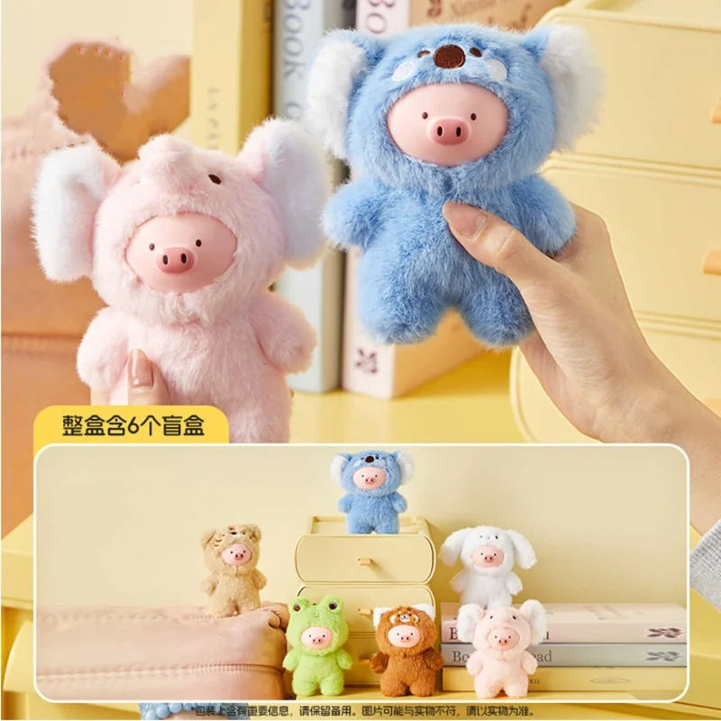 

Original Mini Family Series 5.5-Size Gigi Pig Vinyl Face Plush Blind Box Pendant For Desktop Decoration, Cute Gift For Friends