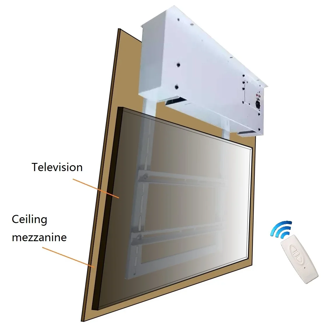 

Retractable Flip Up Electric Flip Down ceiling TV Lift 0-105 Degrees Hidden Mounted Ceiling TV Lift ceiling mounted hidden tv